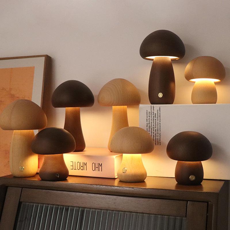 Wooden Mushroom Night Lamp from Light grace