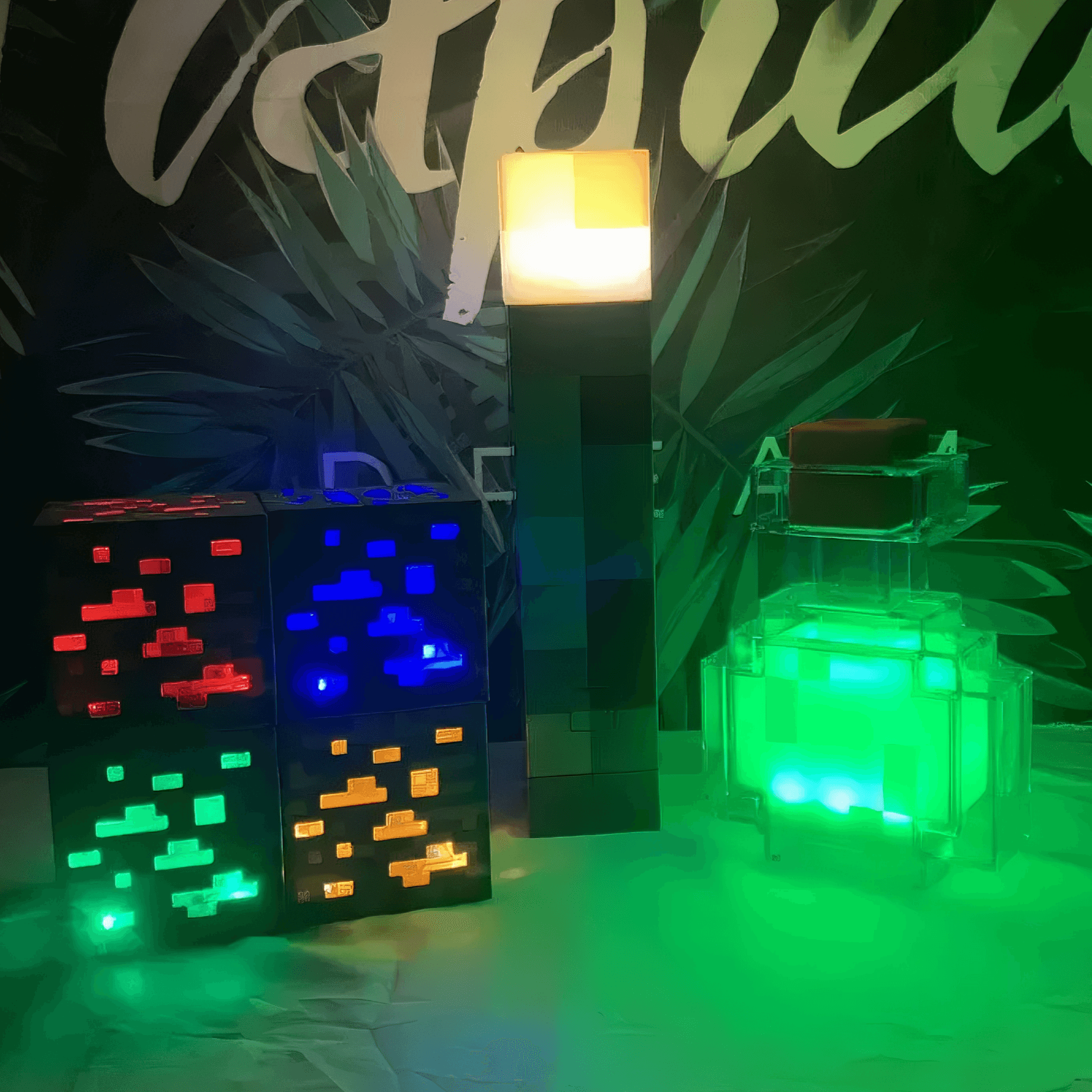 Light grace Minecraft Lamps Collection - Blue Cube