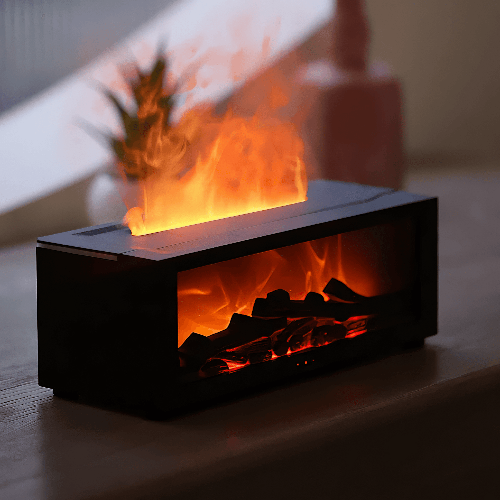 Light Grace Fireplace Flame Humidifier - Black