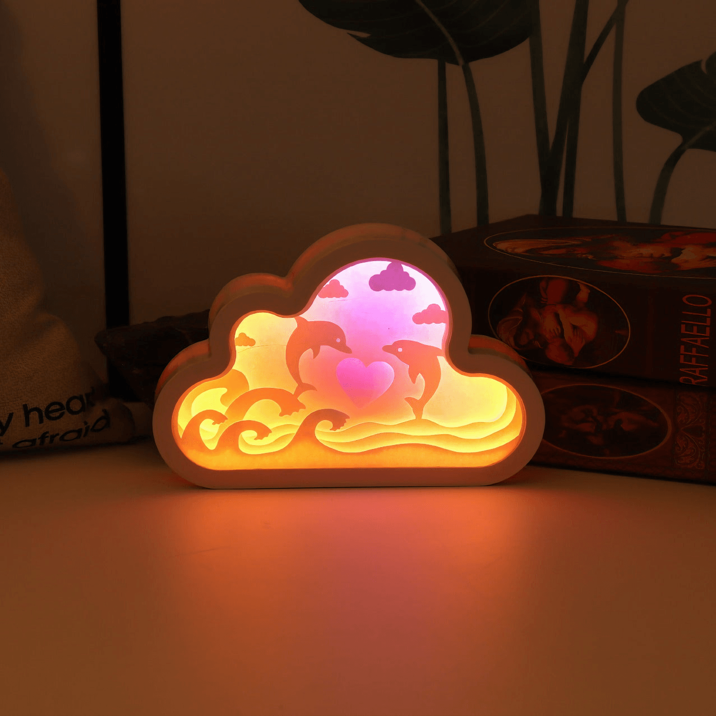 Light grace Decorative Cloud Night Lamp glowing in dark room