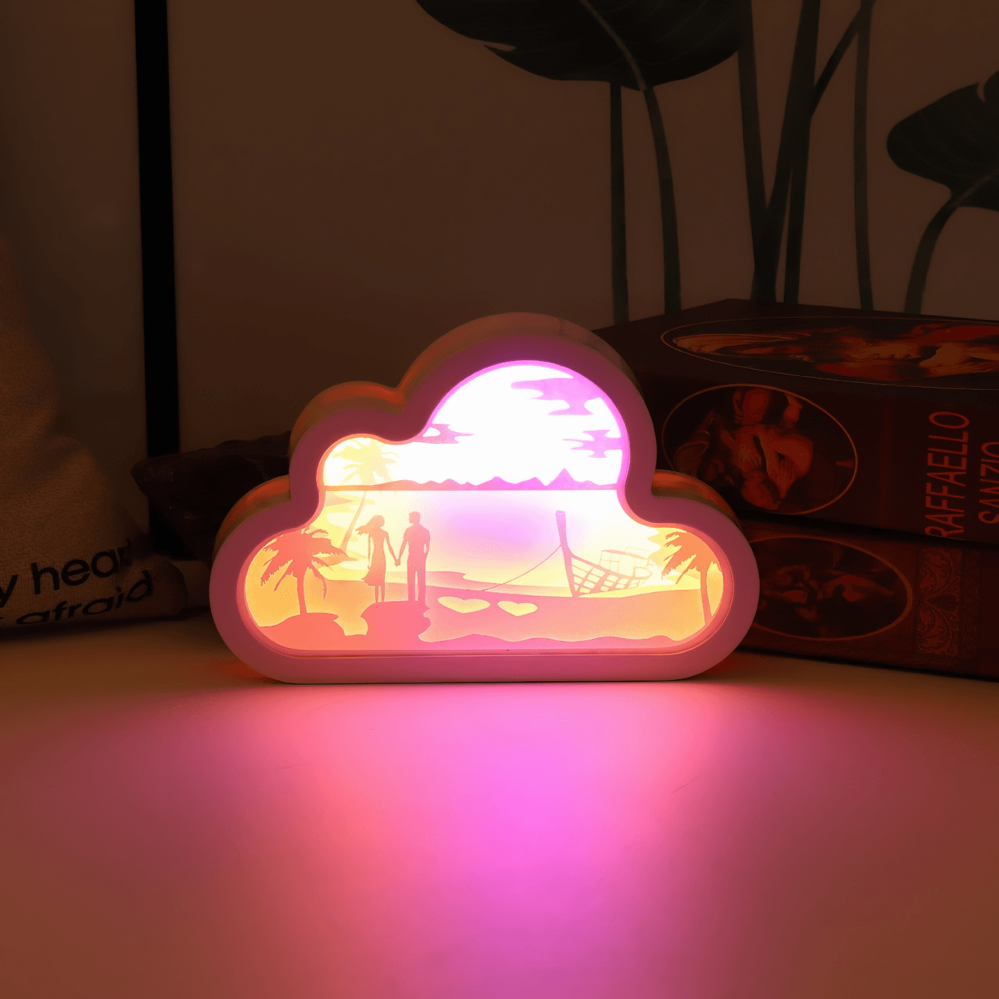 Light grace Decorative Cloud Night Lamp glowing in dark room