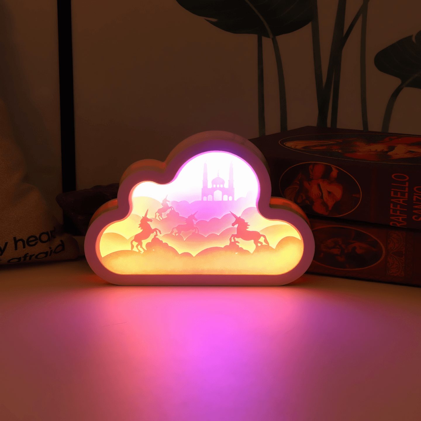 Light grace Decorative Cloud Night Lamp glowing in dark room